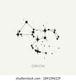 Star Constellation Space Zodiac Orion Black Stock Vector (Royalty Free ...