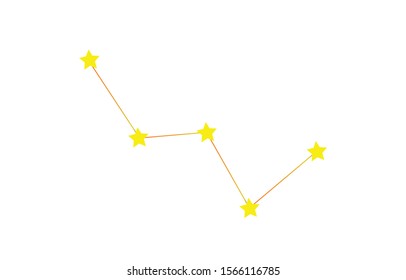 Star constellation vector image Cassiopeia