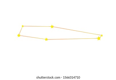 Star constellation vector image. Chameleon.