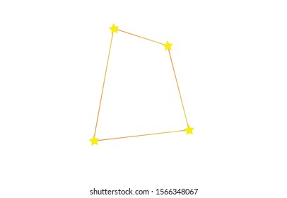 Star constellation vector image. Corvus Corvus.