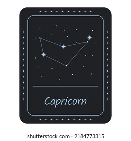 Star constellation of the zodiac Capricorn. Vector illustration.
