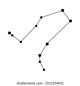 Star constellation zodiac gemini. Zodiac horoscope. Vector illustration