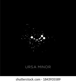 Star constellation zodiac Ursa Minor vector
