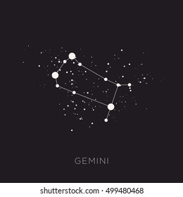 Star constellation zodiac vector