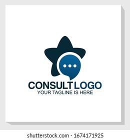 star consult logo template design vector