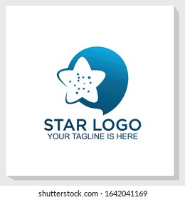 star consultation logo template design vector