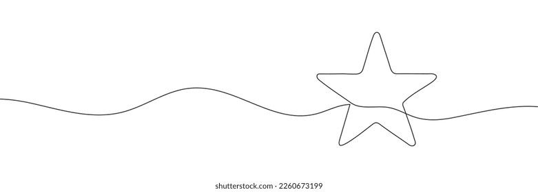 Star continuous drawing, one line illustration. Vector illustration