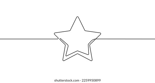 Star in continuous line icon. Hand drawn vector illustration