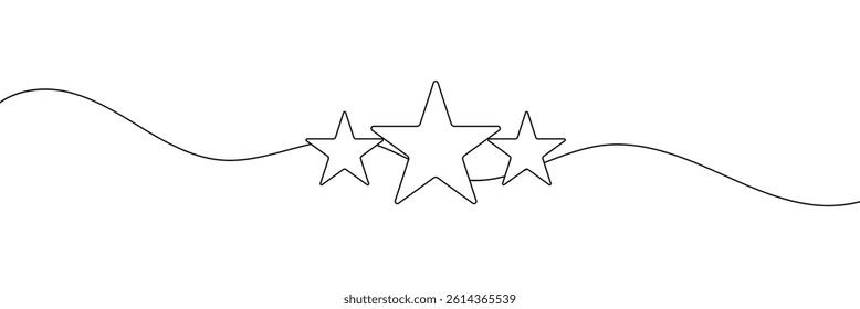Star continuous one line art drawing of minimalist star vector illustration .EPS 10 .