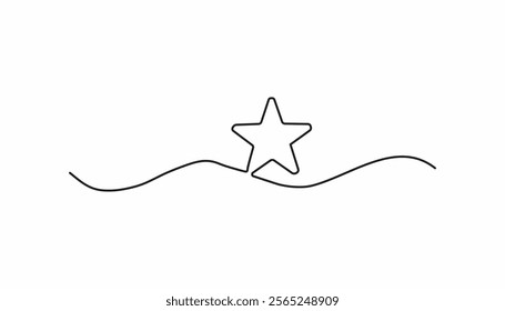 star continuous one line drawing
