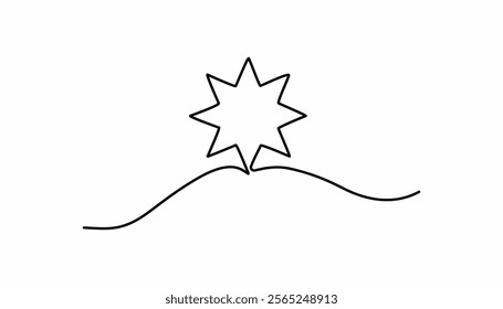 star continuous one line drawing