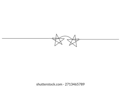Estrela contínua uma linha desenho estilo minimalista isolar contorno ilustração