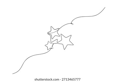 Estrela contínua linha única minimalista esboço arte
