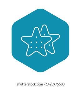 Star cookies icon. Outline star cookies vector icon for web design isolated on white background