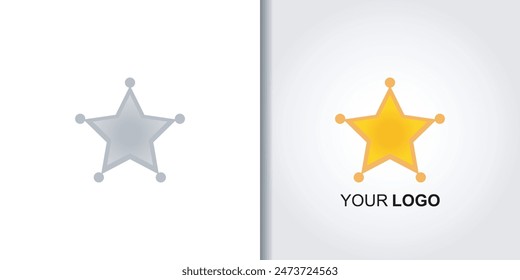 star cop sheriff logo icon template