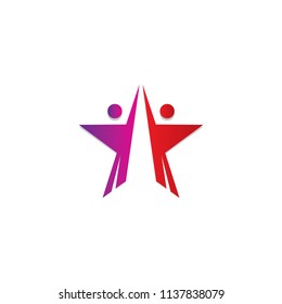 star couple abstract partner logo