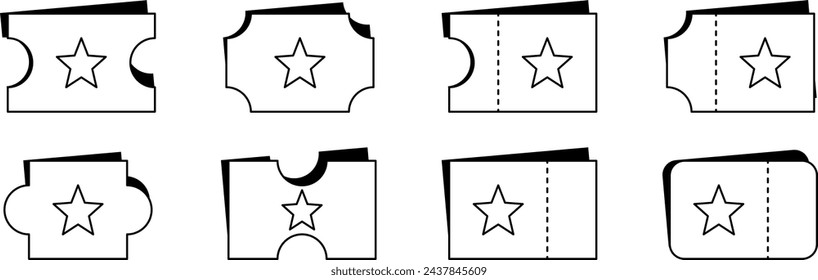 star coupon icon collection, simple and modern line vector. design for app, web, poster, social media.