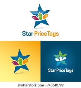 Star Coupons Icon and Logo - Vector Illustration