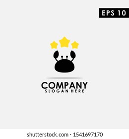 Star Crab Logo Design Vector Template