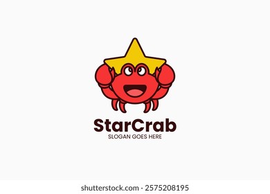 Star Crab Logo. Vector Illustration