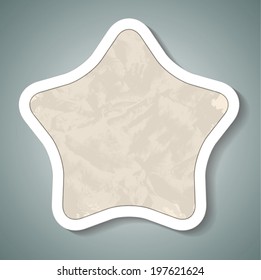 Star created in vector, with paper effect