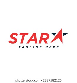 star creative logo wordmark design modern flat concept