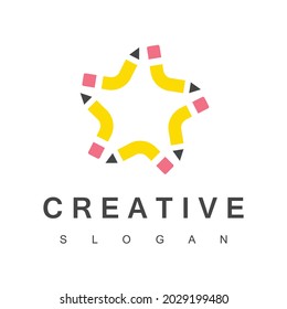 Star Creative Pencil Logo Template