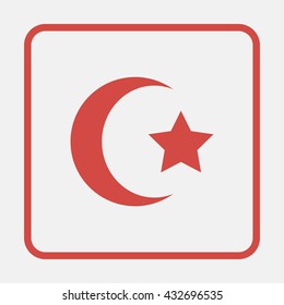 Star and crescent icon.