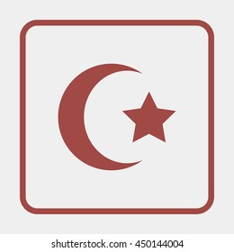 Star and crescent icon.