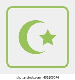 Star and crescent icon.
