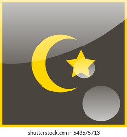 Star and crescent icon.