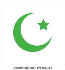 star and crescent. ramadan icon