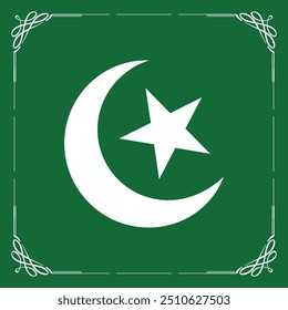 Star and crescent symbol of Islam religion.