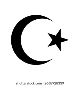 Star Crescent symbol, vector design