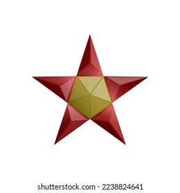 Star cristal red chrismast beautiful vector 