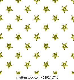 Star crossed pattern. Cartoon illustration of star crossed vector pattern for web