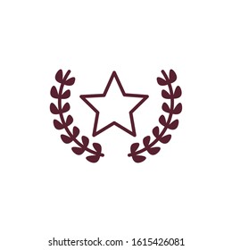 star with crown isolated icon vector illustration design