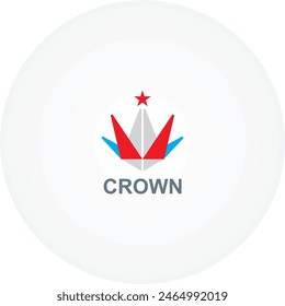 Star crown logo icon design