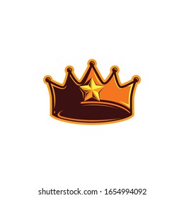 star crown vector in white background