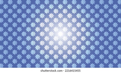 patrón de cristal estrella en fondo azul