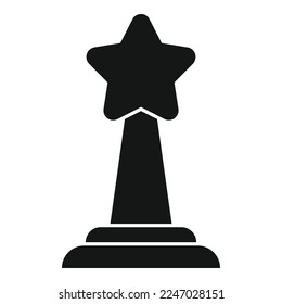 Star cup effort icon simple vector. Challenge opportunity. Idea success