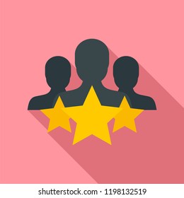 Star customer retention icon. Flat illustration of star customer retention vector icon for web design