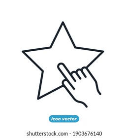 star customer review icon template color editable. Star reputation management symbol vector illustration for graphic and web design.