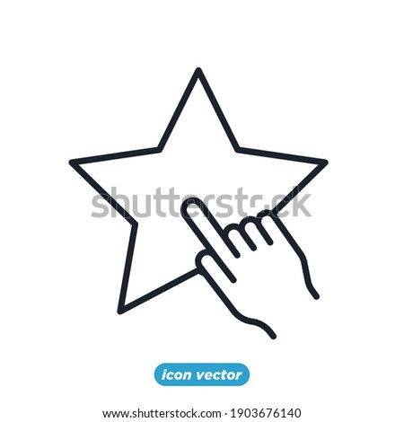 star customer review icon template color editable. Star reputation management symbol vector illustration for graphic and web design.