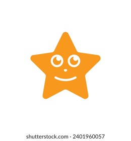 star cute kid logo cartoon design.