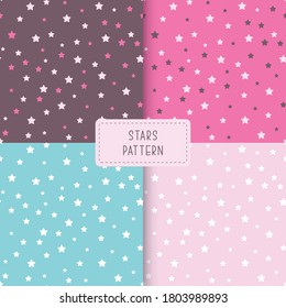 star cute patterns set in four shades