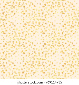 Star cute seamless pattern. Babies Fashion. Golden pattern. Vector illustration.