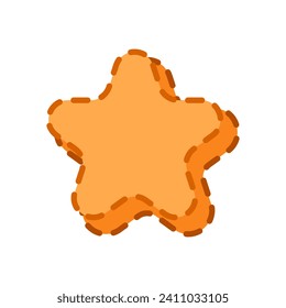 Star dashed line 3d. Vector illustration.