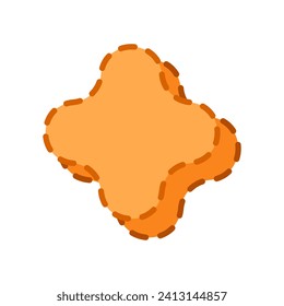 Star dashed line 3d. Vector illustration.