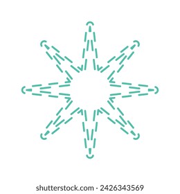 Star dashed line. Vector illustration.